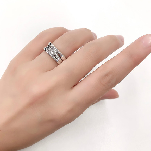 BVLGARI Silver Pendant Necklace B Zero One - Picture 9 of 10